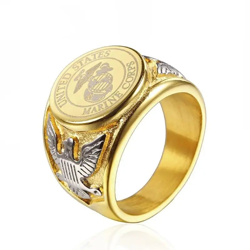 Bague acier homme militaire