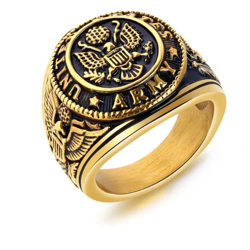 Bague armée américaine or