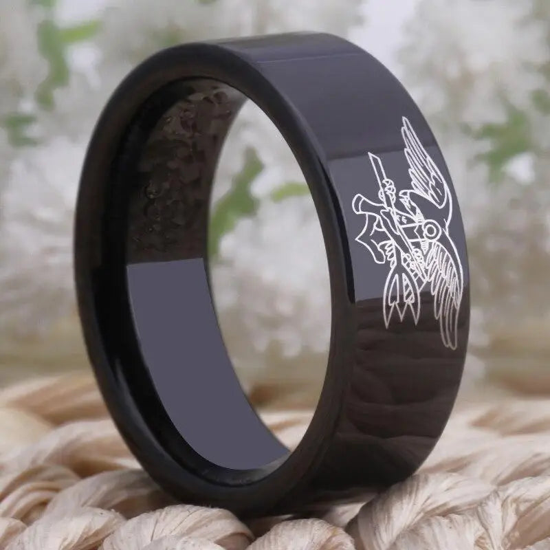 BAGUE MILITAIRE - AIGLE ROYAL (CÉRAMIQUE)