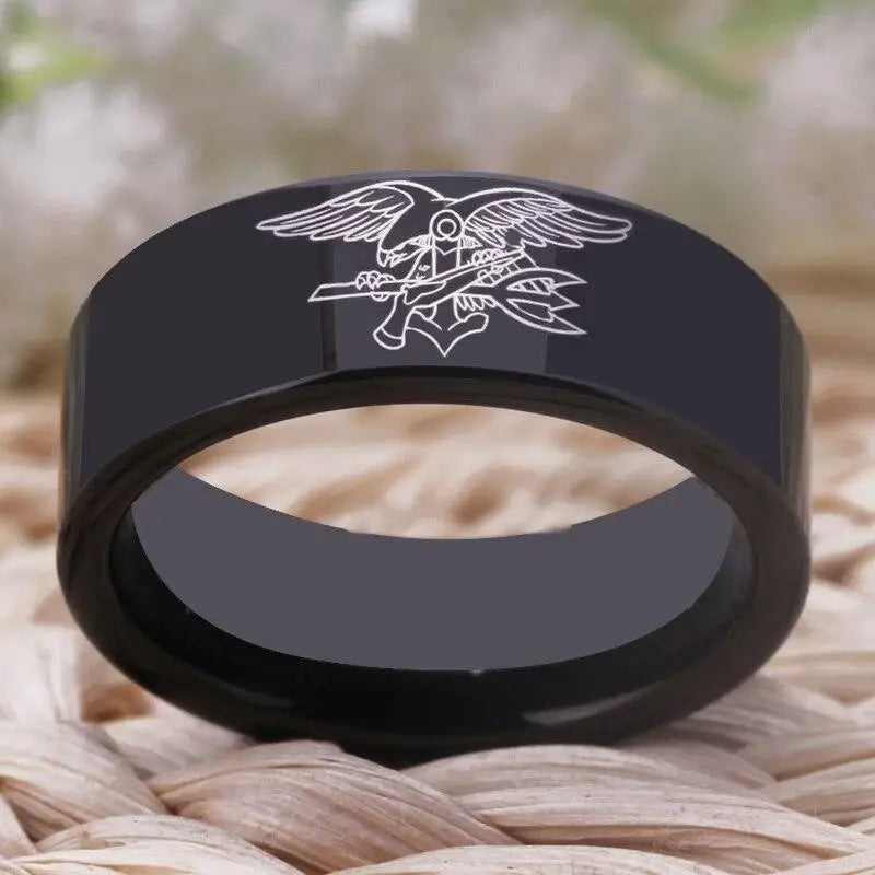 BAGUE MILITAIRE - AIGLE ROYAL (CÉRAMIQUE)