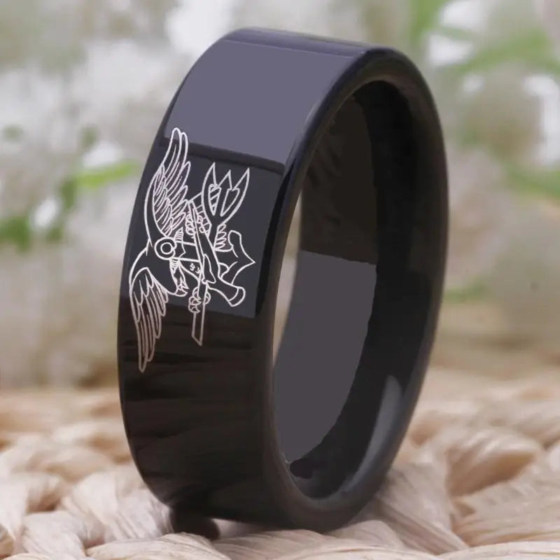 BAGUE MILITAIRE - AIGLE ROYAL (CÉRAMIQUE)