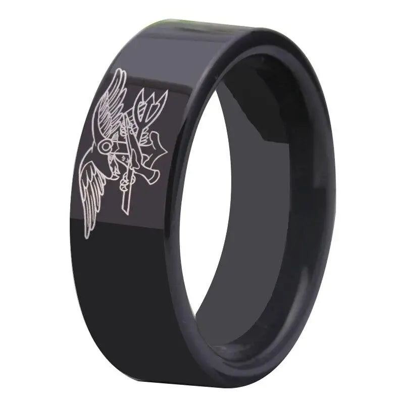 BAGUE MILITAIRE - AIGLE ROYAL (CÉRAMIQUE)