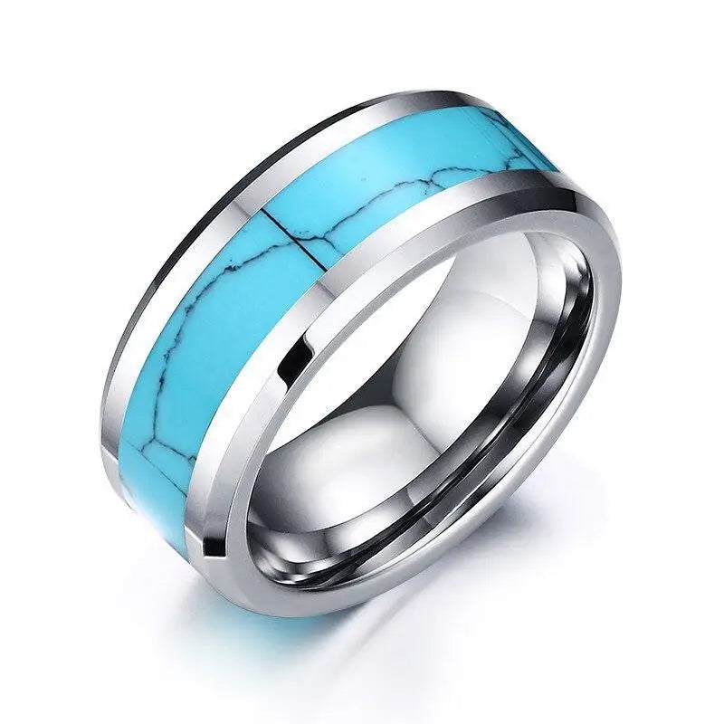 BAGUE MILITAIRE - BLEU DE JADE (CÉRAMIQUE)
