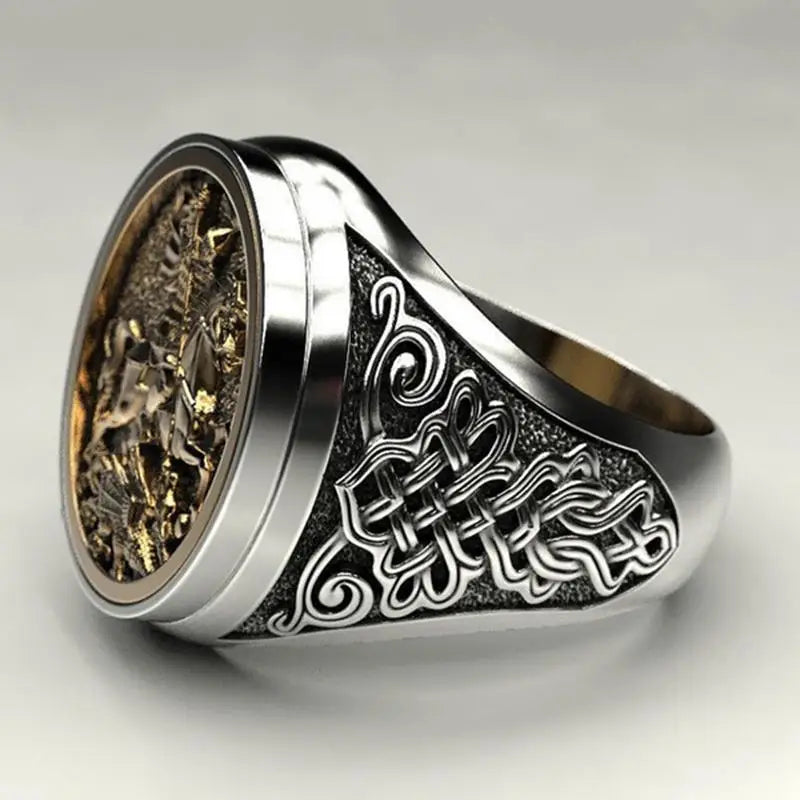 BAGUE MILITAIRE CHEVALIER IMPITOYABLE (ARGENT)