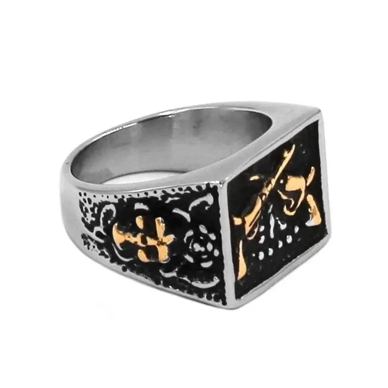 BAGUE MILITAIRE - FRÈRES D’ARMES (ARGENT)