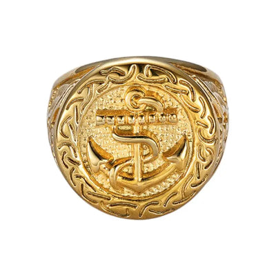 BAGUE MILITAIRE MARINE AMÉRICAINE (OR)