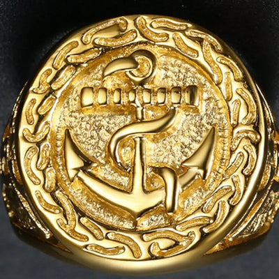 BAGUE MILITAIRE MARINE AMÉRICAINE (OR)