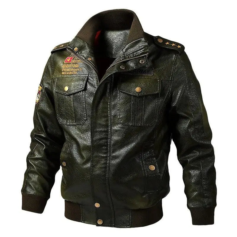 Blouson cuir militaire