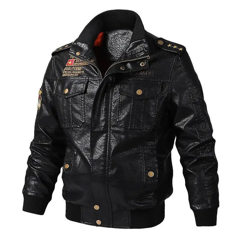 Blouson cuir militaire