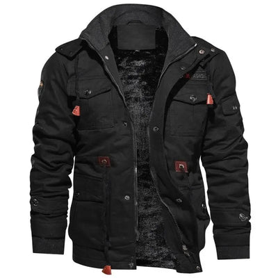BLOUSON MILITAIRE AVEC FOURRURE INTÉGRÉE