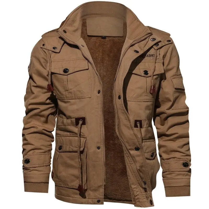 BLOUSON MILITAIRE AVEC FOURRURE INTÉGRÉE