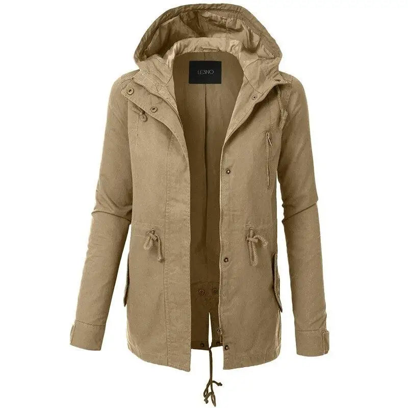 Blouson militaire kaki femme