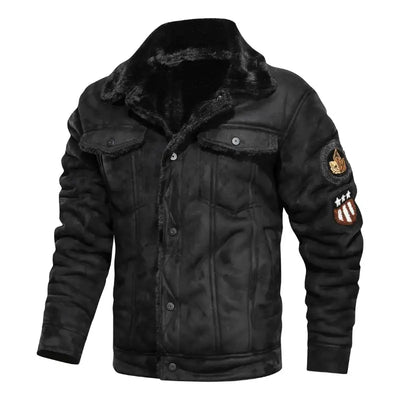 BLOUSON MILITAIRE VINTAGE EFFET CUIR