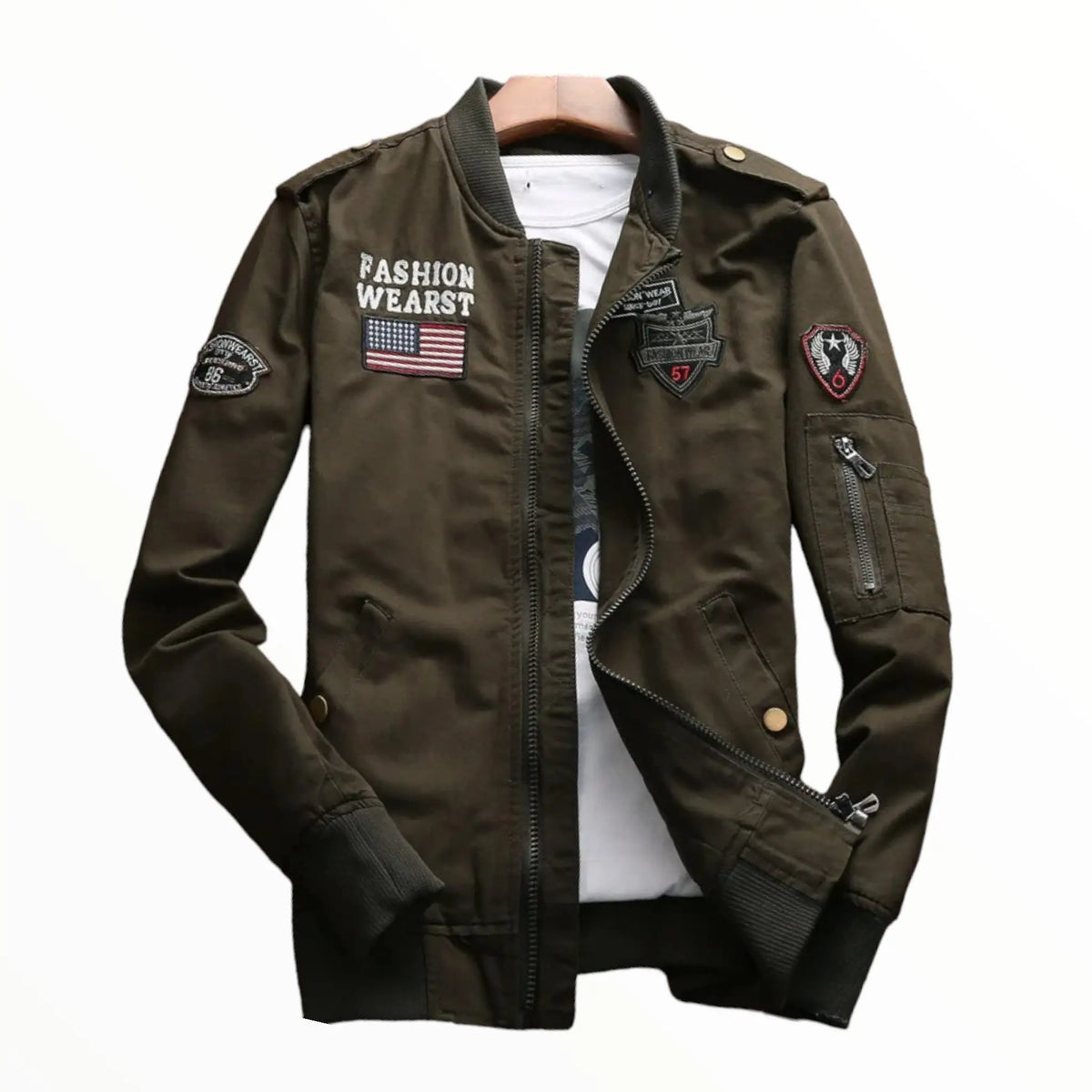 Bomber militaire homme doublé polaire