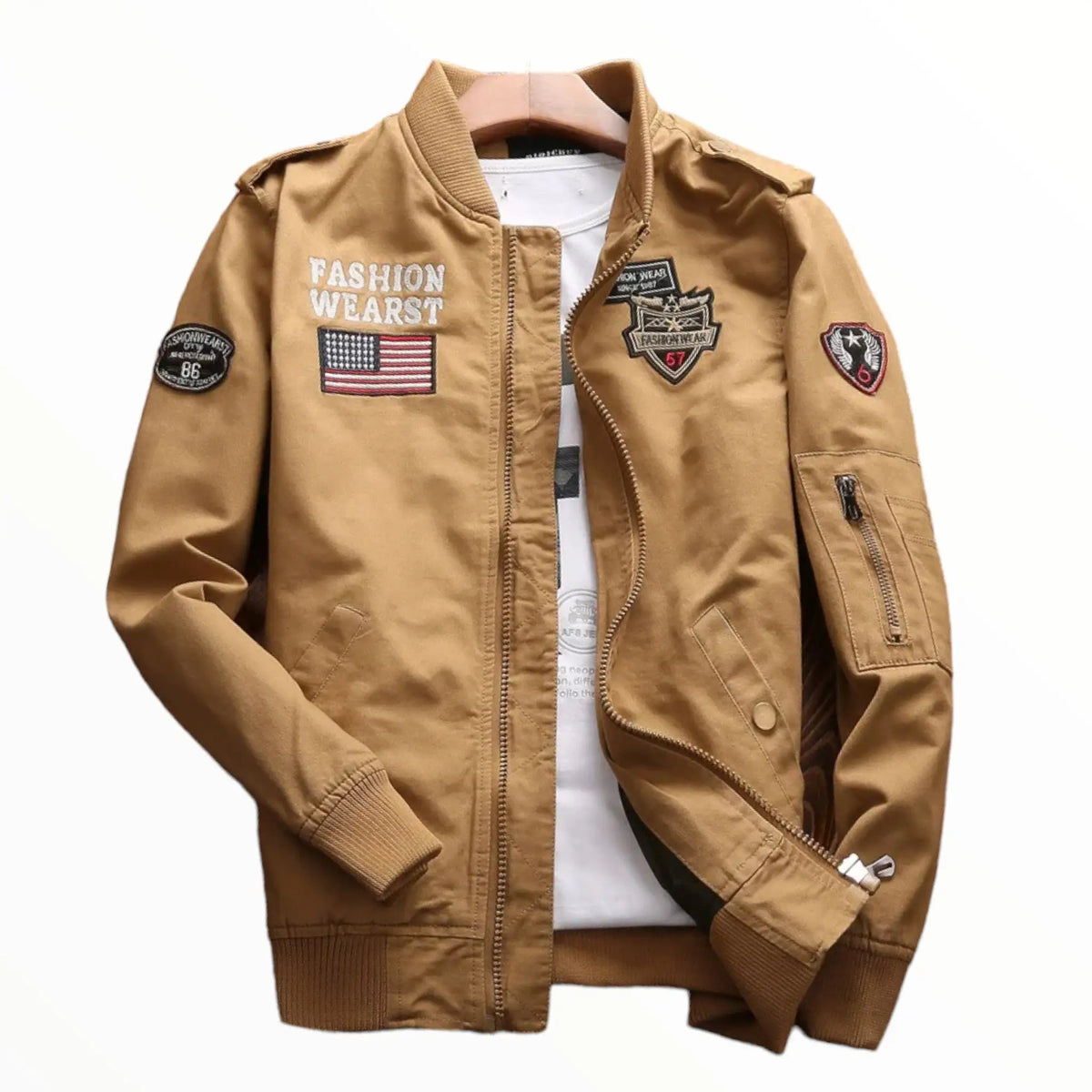 Bomber militaire homme doublé polaire
