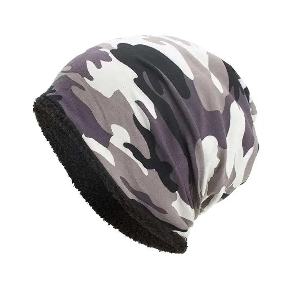 Bonnet fourré camouflage