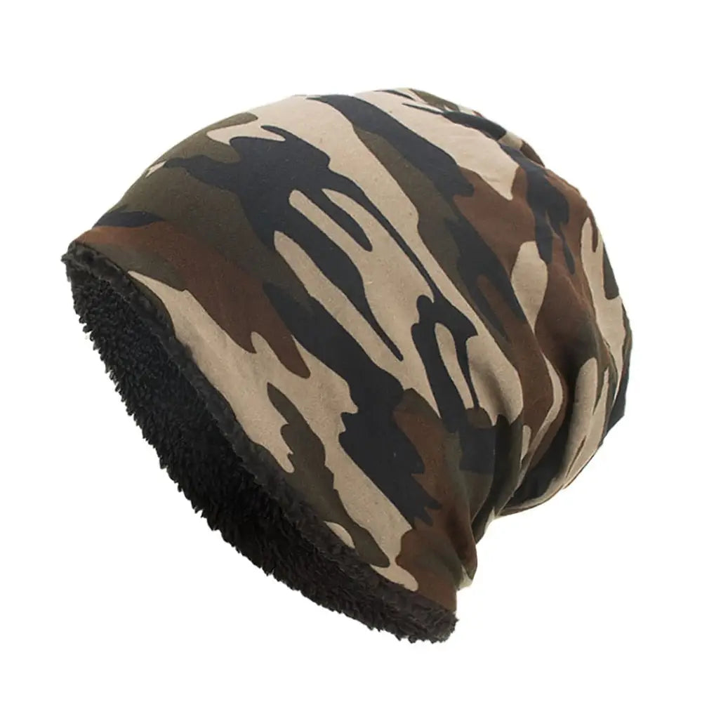 Bonnet fourré camouflage