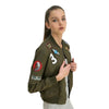 Veste militaire écusson femme