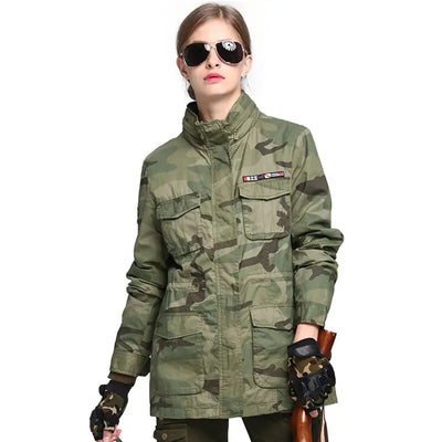 Camouflage jacket militaire femme