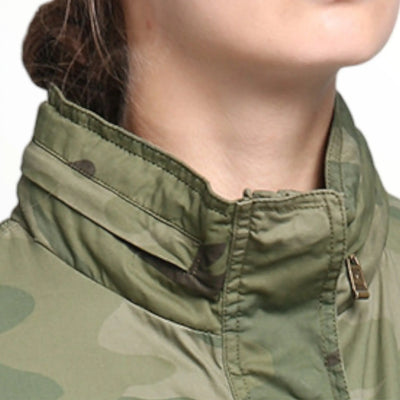 Camouflage jacket militaire femme