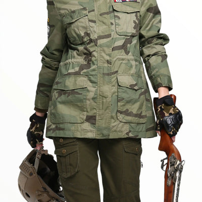 Camouflage jacket militaire femme