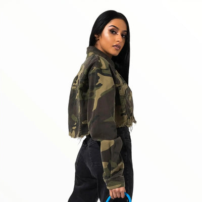 Camouflage veste militaire femme