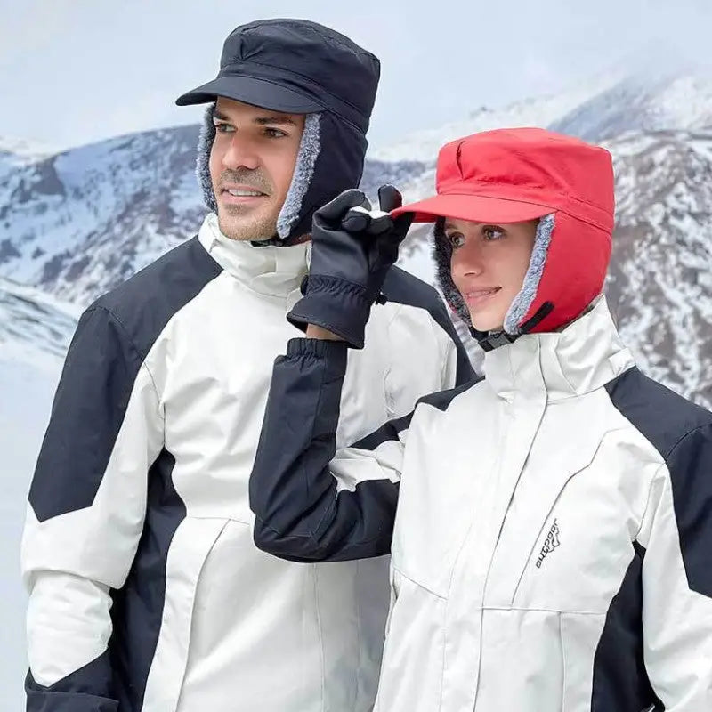 Casquette randonnée hiver avec fourrure