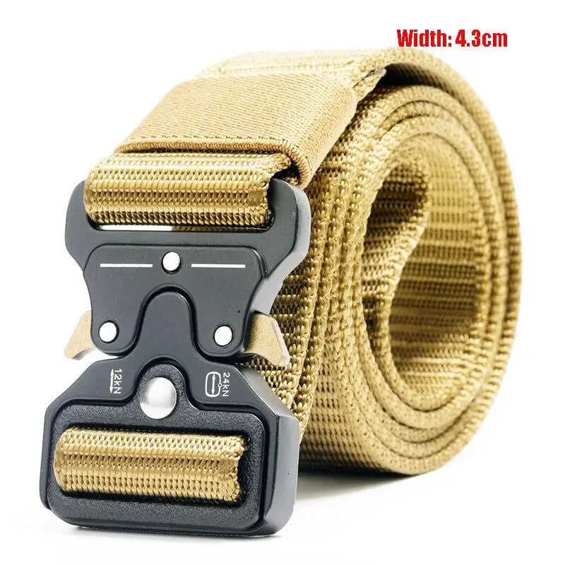 CEINTURE MILITAIRE AVEC BOUCLE EN MÉTAL