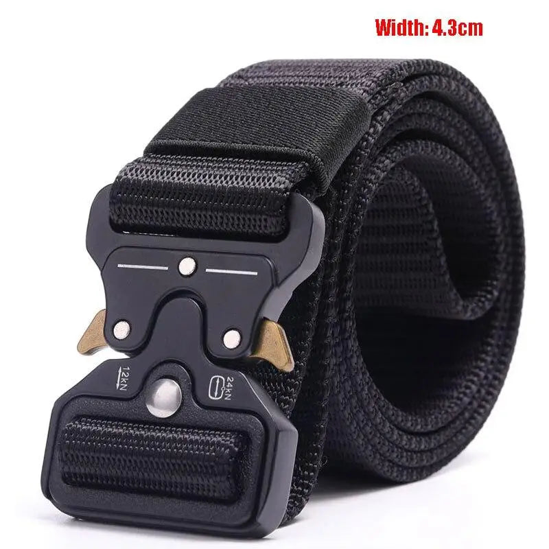 CEINTURE MILITAIRE AVEC BOUCLE EN MÉTAL