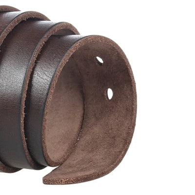 Ceinture militaire cuir marron