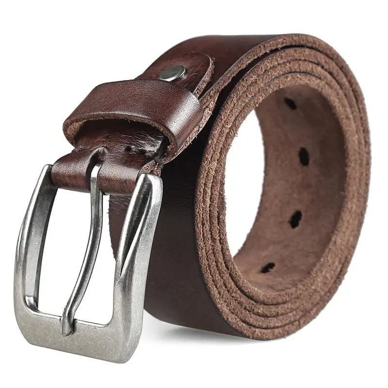 Ceinture militaire cuir marron