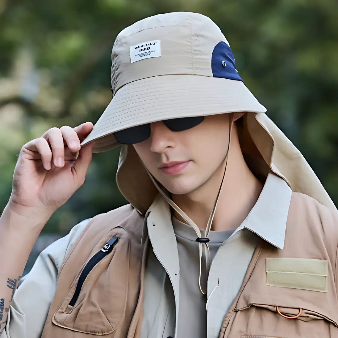 Chapeau anti uv protection cou randonnée