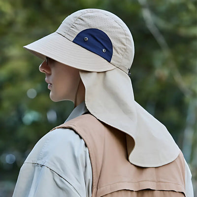 Chapeau anti uv protection cou randonnée