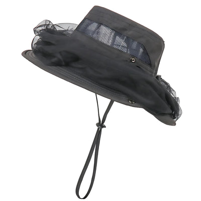 Chapeau randonnée avec moustiquaire