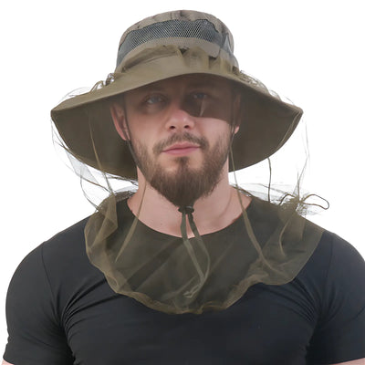 Chapeau randonnée avec moustiquaire
