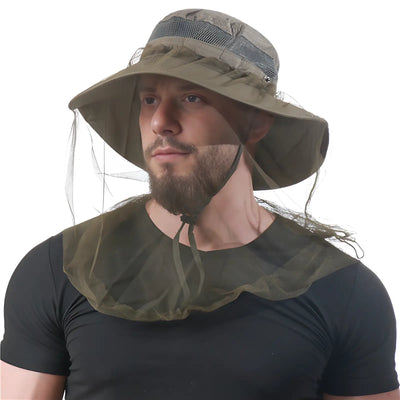 Chapeau randonnée avec moustiquaire