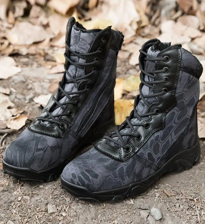 Chaussures Militaires Montantes Homme - Boots Sécurité Confort, Pour Randonnée, Moto, Plein Air