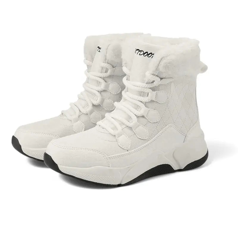 Chaussures noires fourrées femme grand froid