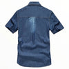 Chemise bleue militaire