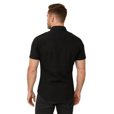 Chemise avec epaulette homme