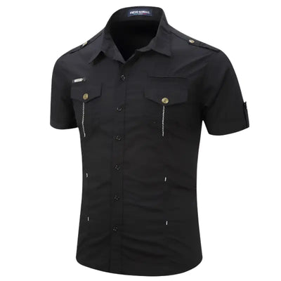 Chemise avec epaulette homme