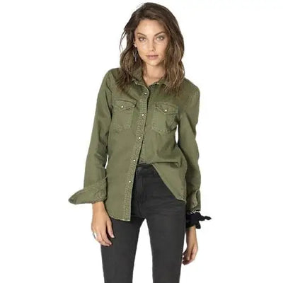 Chemise femme style militaire