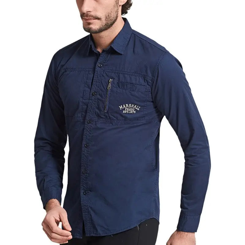 Chemise vert militaire homme
