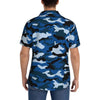 Chemise homme camouflage bleu