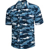 Chemise homme camouflage bleu