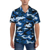 Chemise homme camouflage bleu