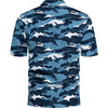 Chemise homme camouflage bleu