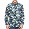 Chemise militaire bleue camouflage