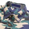 Chemise militaire bleue camouflage