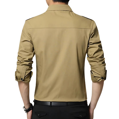 Chemise militaire homme kaki